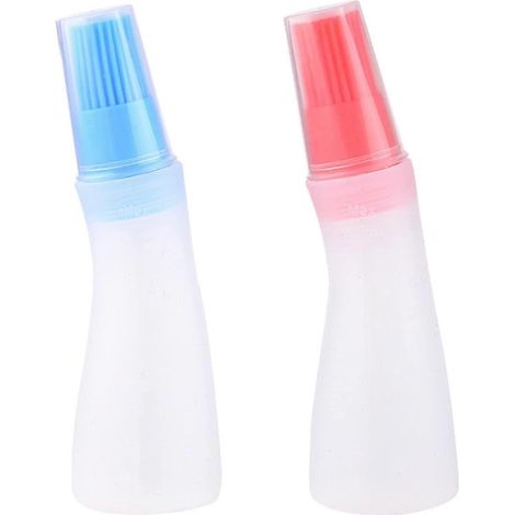 Brosse à huile réutilisable en gel de silice pour la cuisine (rouge + bleue) 2 pièces (1/4)
