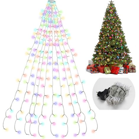 SWANEW Luce artificiale dell'albero di Natale. decorazione di Natale. 10 luci dell'albero della catena luminosa 280LEDs. luci dell'ornamento dell'albero di Natale. RGB (1/5)
