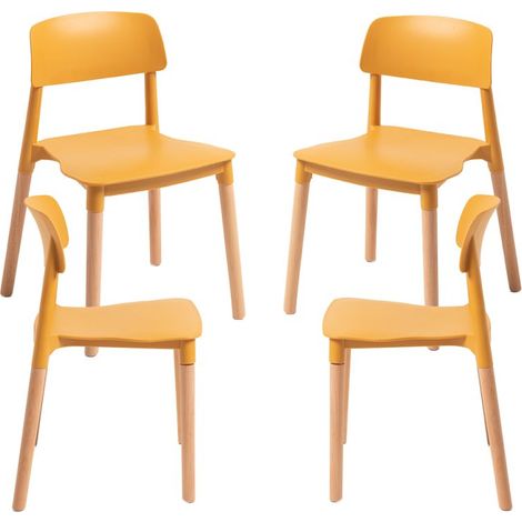 Packs Sillas Comedor - Pack 4 Sillas Estin - Mostaza (1/5)