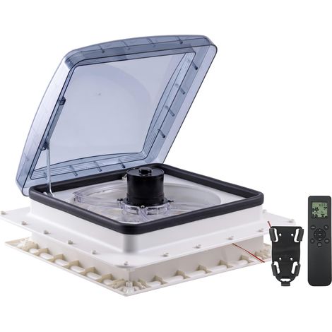 Ventilateur de plafond pour camping-car, capteur de pluie automatique, protection contre la pluie, ventilateur d'échappement puissant avec 10 niveaux de vitesse, 12 V (1/5)