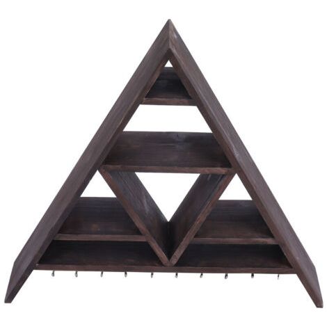 Étagère murale, triangulaire murale en cristal, décoration pour la maison et le bureau (1/4)