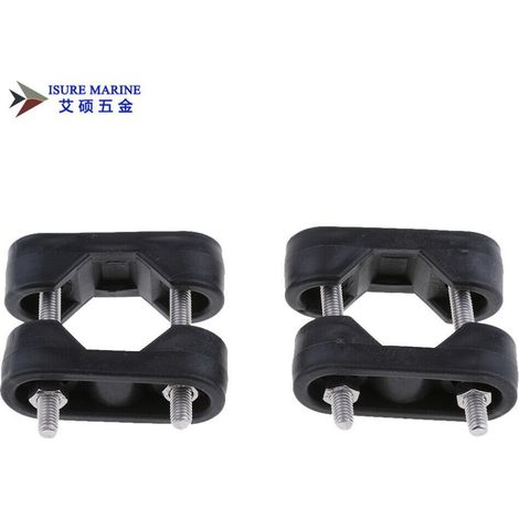 Marine black nylon pipe clamps, marine flagpoles, nylon parts and accessories, marine and yacht hardware accessories - single - nylon (1/4)
