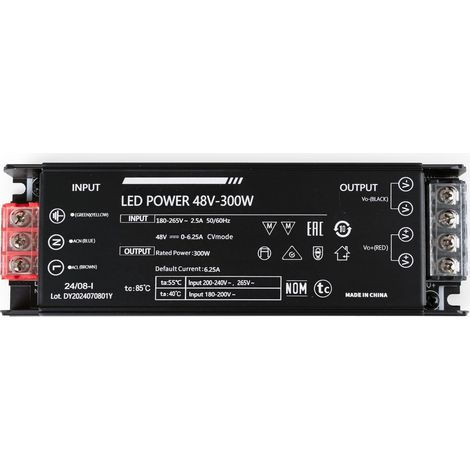 Alimentation 300W 48V - 6.25A - Haute efficacité - IP20