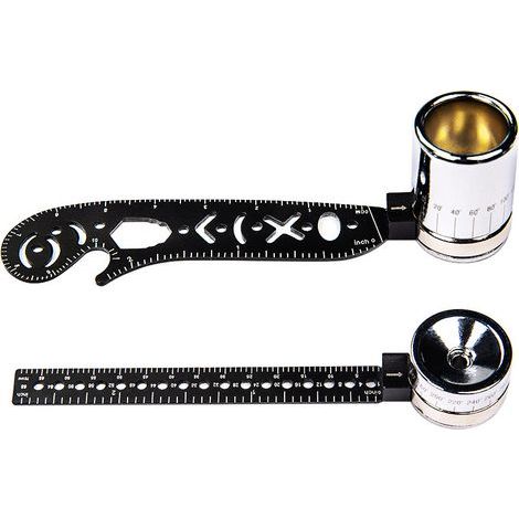 Multifunktionales Zeichenwerkzeug, innovatives, elegantes und tragbares Zeichenlineal, innovativer magnetischer Taschenzeichenzirkel für Designer, Künstler und Zeichner. (1/5)
