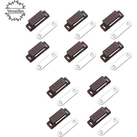 Potente chiusura magnetica – forza di tenuta 4 kg – confezione marrone – magnete per porta – chiusura magnetica – magnete per armadio