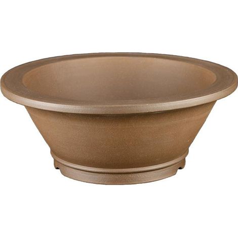 Vaso per bonsai rotondo in gres 24x24x10 cm - SM078c