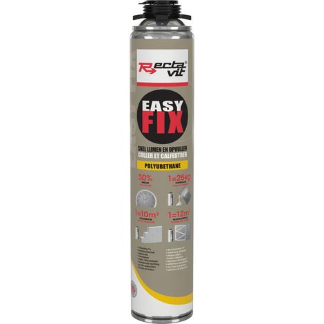 Mousse polyuréthane expansive 750 mL – Pour pistolet NBS – Temps de séchage rapide – Colle pour panneaux et plaques – Rectavit (1/2)