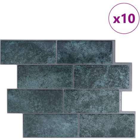 vidaXL Azulejo de metro 10 uds. Verde Azul 29 x 21 cm (1/2)