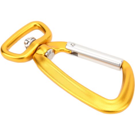 Crochet tournant en alliage d'aluminium pour attache chien et cerf-volant, base carrée, couleur jaune doré (1/5)