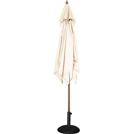 Parasol de Terrasse Professionnel Carré à Poulie de 2,5 m Écru - Bolero (1/5)