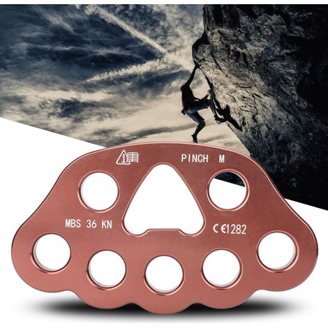 Plaque de fixation pour escalade extérieure à 8 trous avec connecteur de points d'ancrage multiples