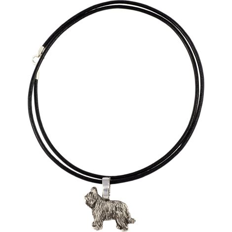 Briard, Berger de Brie II - collana con ciondolo a forma di cane, placcato in argento, per gli amanti dei cani, gioiello raffinato di Art-Dog (1/5)