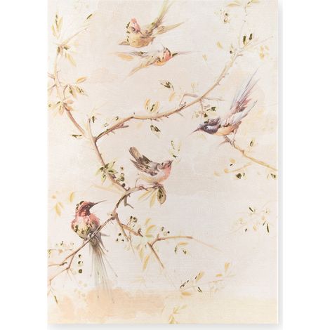 Art for the Home Handgemalt Wandbild Gold Metallic Vogel 70x50cm (1/5)
