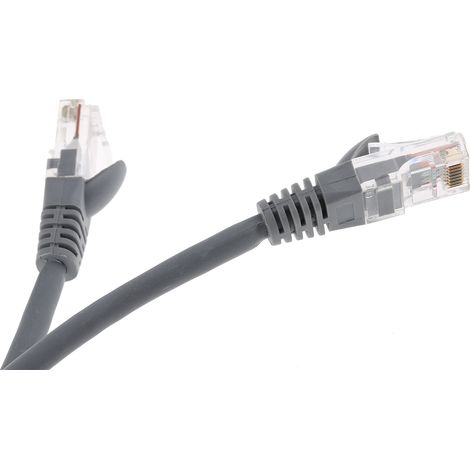 Câble Ethernet cat 5e Avec connecteur gaine LSZH Gris / , U/UTP, 3m ( Prix pour 1 )