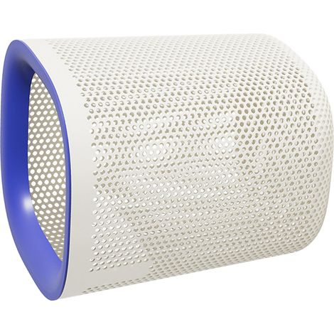 Mülleimer aus Kunststoff mit Pressrahmen, nordisches schlichtes Design, für Küche, Schlafzimmer, Büro, Toilette, Wohnzimmer, Milchweiß und Blau (1/5)