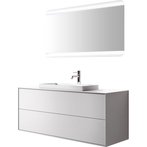 Ensemble de salle de bain 3 pièces IGEA blanc mat (1/4)