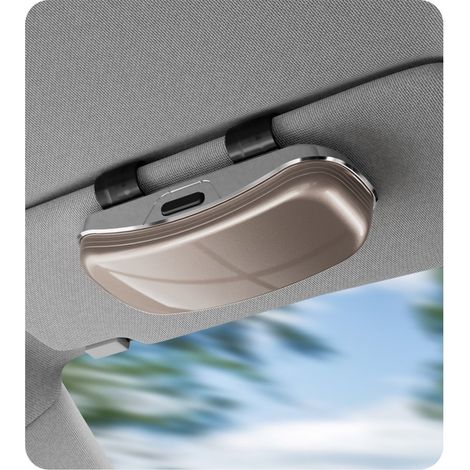 Portaocchiali auto universale per occhiali da vista e da sole, oro (1/5)