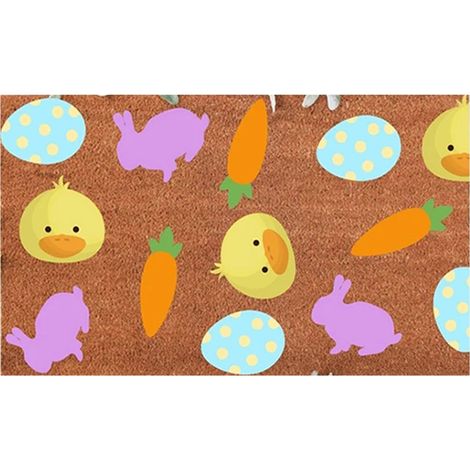 (D) Tapis de Pâques, tapis de fête, tapis de bienvenue, paillasson en polyester (1/2)