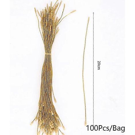 100 pièces de ficelle de Noël en polyester, ficelle, cordon, guirlande, guirlande pour décoration de sapin de Noël, décoration à suspendre, ornement, pendentif, autocollants, décoration (1/5)