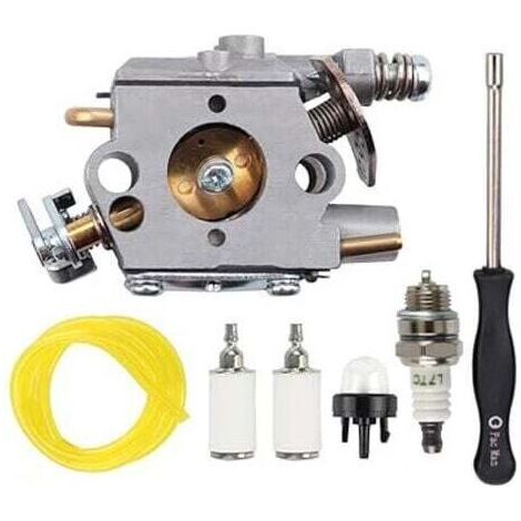 309376002 Carburateur pour Ryobi RY3714 RY3716 pour Homelite avec bulbe d'amorçage tronçonneuse à essence, bougie d'allumage, filtre à carburant, tuyau de carburant (1/5)
