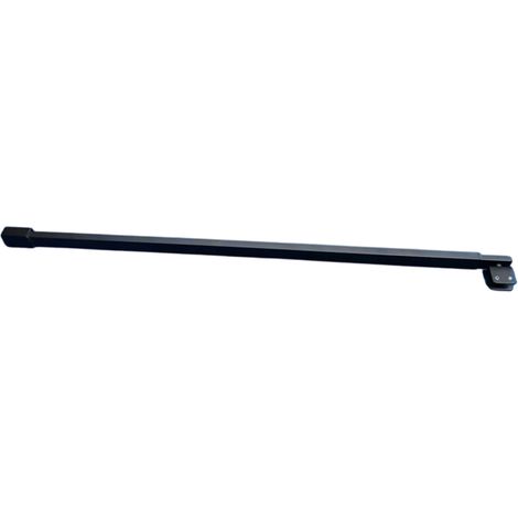 Wandstütze für die Dusche von 70 bis 120 cm, für Stabilisierungsstangen mit Glas von 8 bis 10 mm Dicke, Halterung aus Edelstahl, Stabilisator für Duschwände und bodengleiche Duschen, schwarz (1/5)
