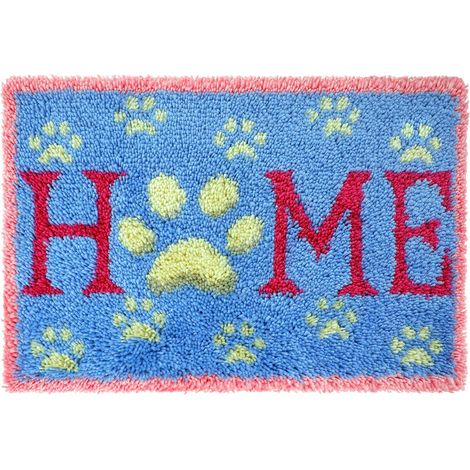 Kit de tapis à crocheter 62x42cm pour loisirs créatifs, confection de tapis, coussins brodés, décoration intérieure pour débutants