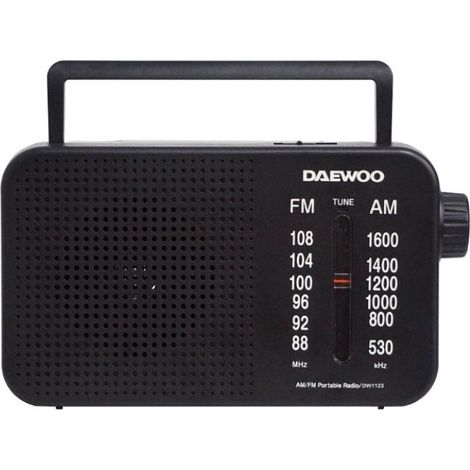 Radio portatile daewoo dw1123/ nero