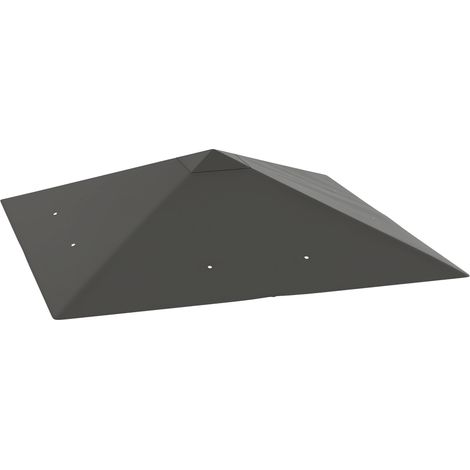 Ersatzdach für 3x3 m Pavillon – wasserabweisendes Gewebe mit UPF 30+, 370 g/m² Oxford-Gewebe – Grau