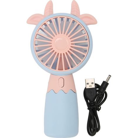 Mini portable USB fan, ergonomic design, reinforced ventilation grille, 300 mAh, cute little fan ideal for summer - AquaForge (1/5)