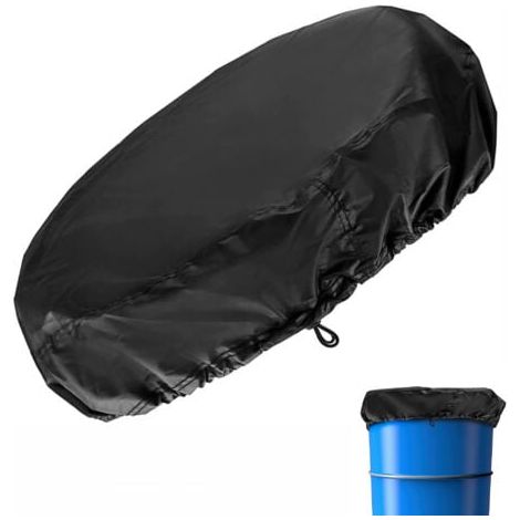 Housse de tambour gallon ,Bouchon anti-poussière pour baril, Fermeture à cordon de serrage,Tissu Oxford robuste, Utilisation pour patio, jardin, cour, pelouse, arrière-cour, 65 x 10 cm, 1 pièce (1/5)