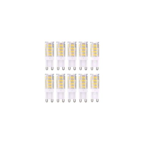 Tigrezy -Lot de 10 ampoules LED G9, blanc chaud 3000 K 5 W équivalent à des ampoules halogènes 40 W 420 lumens non dimmables
