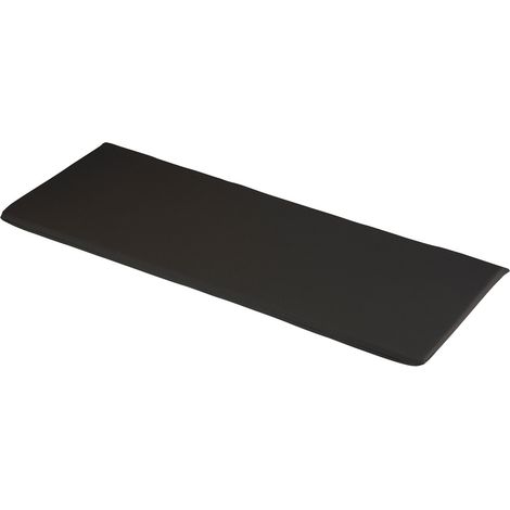 3 Seater Bench Outdoor Garden Furniture Cushion - L141 x W48 x H4 cm - Black