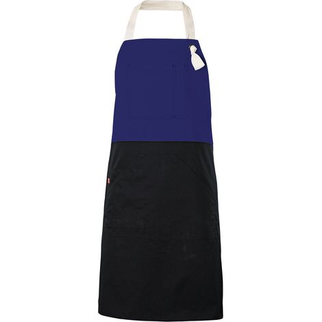 Delantal con peto bicolor 404210B  Azulina