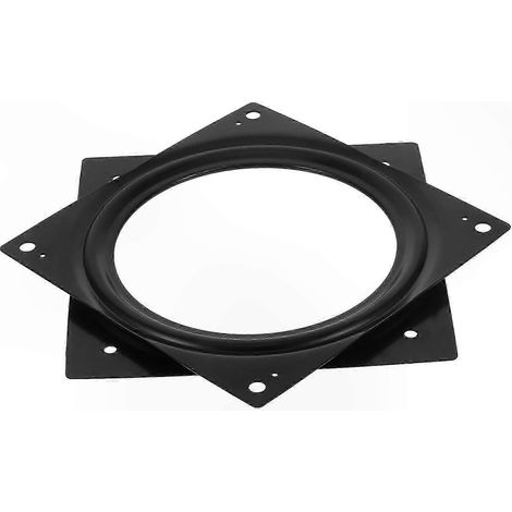 Plateau tournant noir pour table à manger, 15,40x15,40x0,90 cm, 1 pièce, support rotatif de placard pour accès facile et solutions de rangement (1/5)