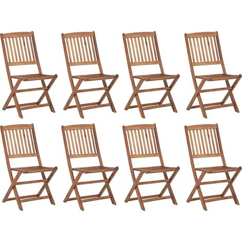 Maison Exclusive - Klappbare Gartenstühle mit Kissen 8 Stk. Massi