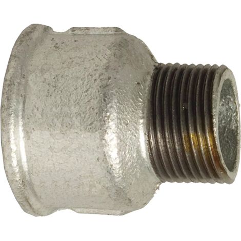 Manguito reductor de hierro fundido galvanizado de 1 x 1 1/2 pulgadas