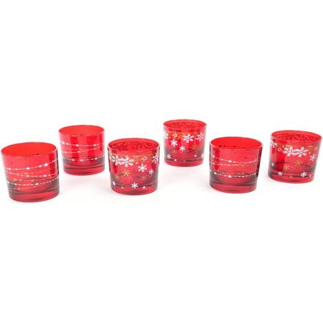 Set da 6 bicchieri in vetro "Elegant Stars" da 330 ml decorazione moderna
