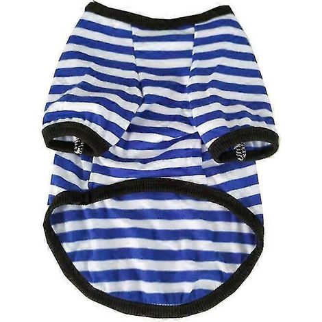 Camiseta de verano a rayas para perros, camisa transpirable para mascotas, sudadera colorida para cachorros, ropa para perros pequeños y medianos, cachorro 9 (1/3)