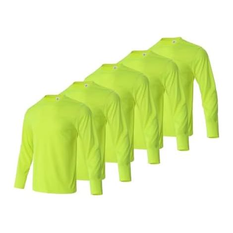 T Shirt Manches Longues - 100 % Polyester - Séchage Rapide - Pour Course À Pied Et Activités Sportives - Lot De 2 (1/3)