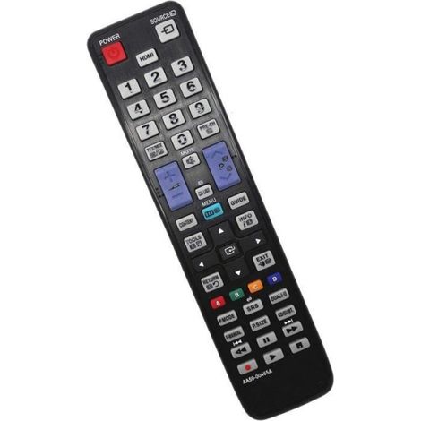 Télécommande De Remplacement - Pour Tv Samsung - Modèles UE22D5020NW UE22D5005NW UE19D4005NW UA46D5500RM - AA59-00465A - 1 Pièce (1/2)