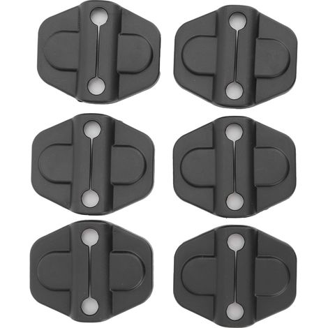 Ensemble de 6 pièces de coques et autocollants décoratifs noirs pour serrures de portières de Jeep Wrangler JL 2018-2019 (1/5)