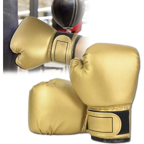 Gants De Boxe Enfant - Cuir Pu - Rembourrage En Mousse Compressée - Pour Entraînement Sur Sac De Frappe Et Arts Martiaux - Taille Unique - Par 2 (1/5)
