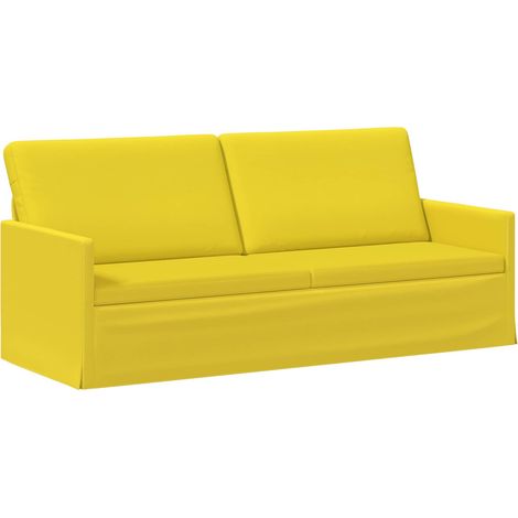 Divano a 3 posti Giallo Chiaro 190 x 81 x 82 cm Tessuto vidaXL (1/5)