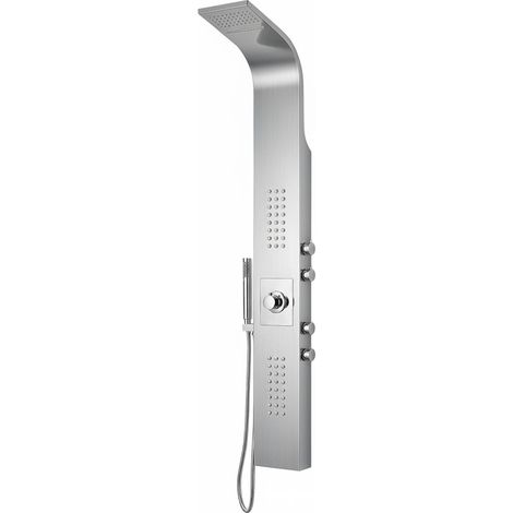 Bernstein – Duschpaneel 8815 – Edelstahl gebürstet – Regendusche mit Schwalldusche – 48 Massagedüsen – Hochwertiger SEDAL-Thermostat (1/5)