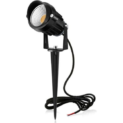 Spot à LED Jardin avec Piquet COB 220v Lampe led jardin pour chemins projecteur extérieur lumiere blanc chaude 3000K polyvalent pour chemins,voies,allées de garage,balcons,terrasses