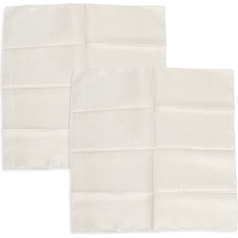 24 serviettes carrées en satin, 17x17 pouces, douces, lustrées, serviettes blanches exquises pour les réceptions et cérémonies de mariage.