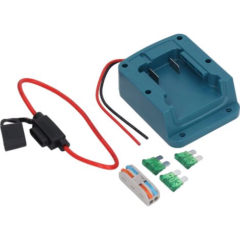 Adaptateur de batterie ABS connexion facile fixation solide prise d'alimentation avec fusible 30A pour voiture robot RC 14.4‑20V (1/5)