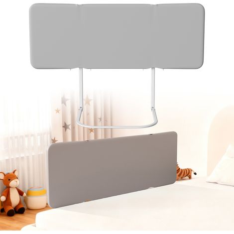 Randaco Bettgitter klappbar 120 cm, Kinder-Rausfallschutz, 4 Winkel, mit 2 Gurten & Aufbewahrungstasche