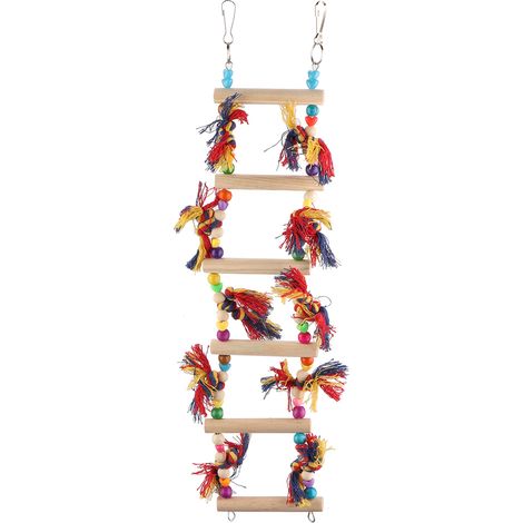 Jouet perroquet oiseau jouets à mâcher échelle suspendue support jouant (1/5)