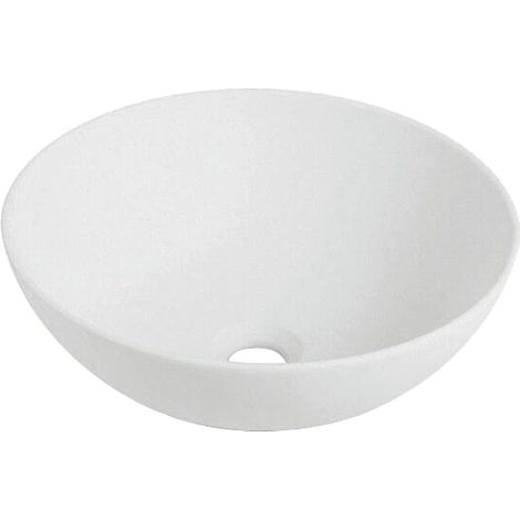 Vasque céramique à poser circulaire SICILIA - Blanc - Ø400 x H150 mm - Bathco